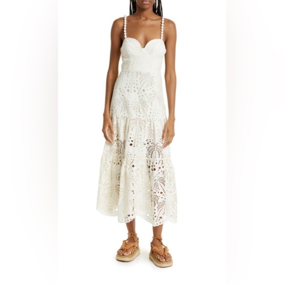 FARM Rio Dresses & Skirts - Farm Rio Ivory Palm Tree Richilier Sundress